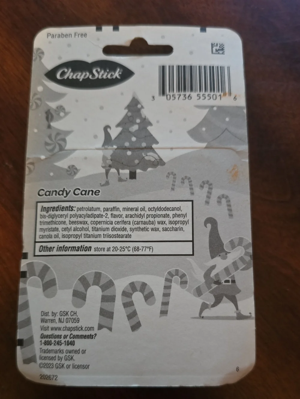 Chapstick Candy Cane Lip Balm Trio - Red & White